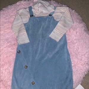 Girls 2 piece corduroy jumper size 6x